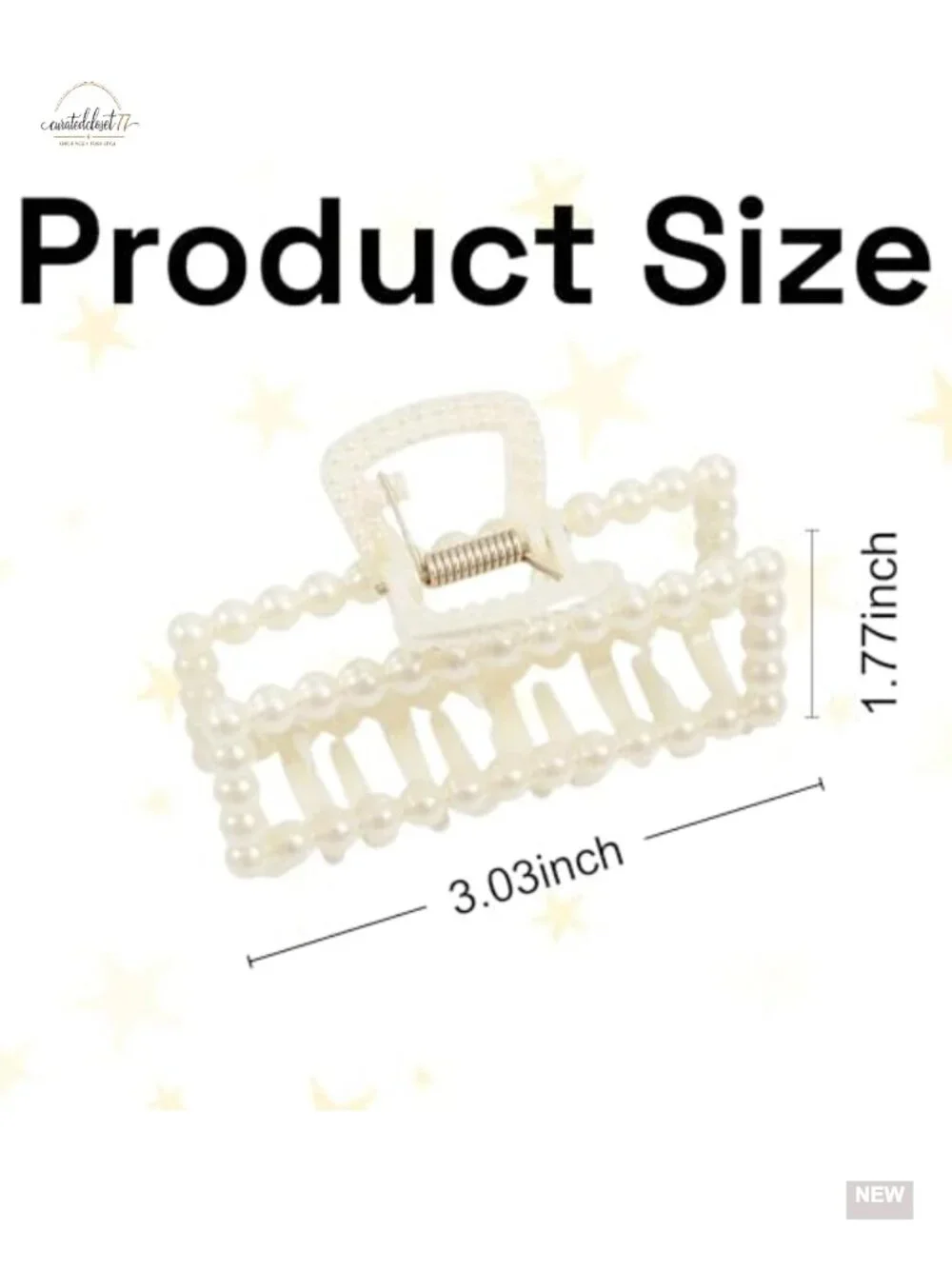 6-Pack Pearl Claw Hair Clips, Non-Slip Strong Hold, Elegant Hair Accessories